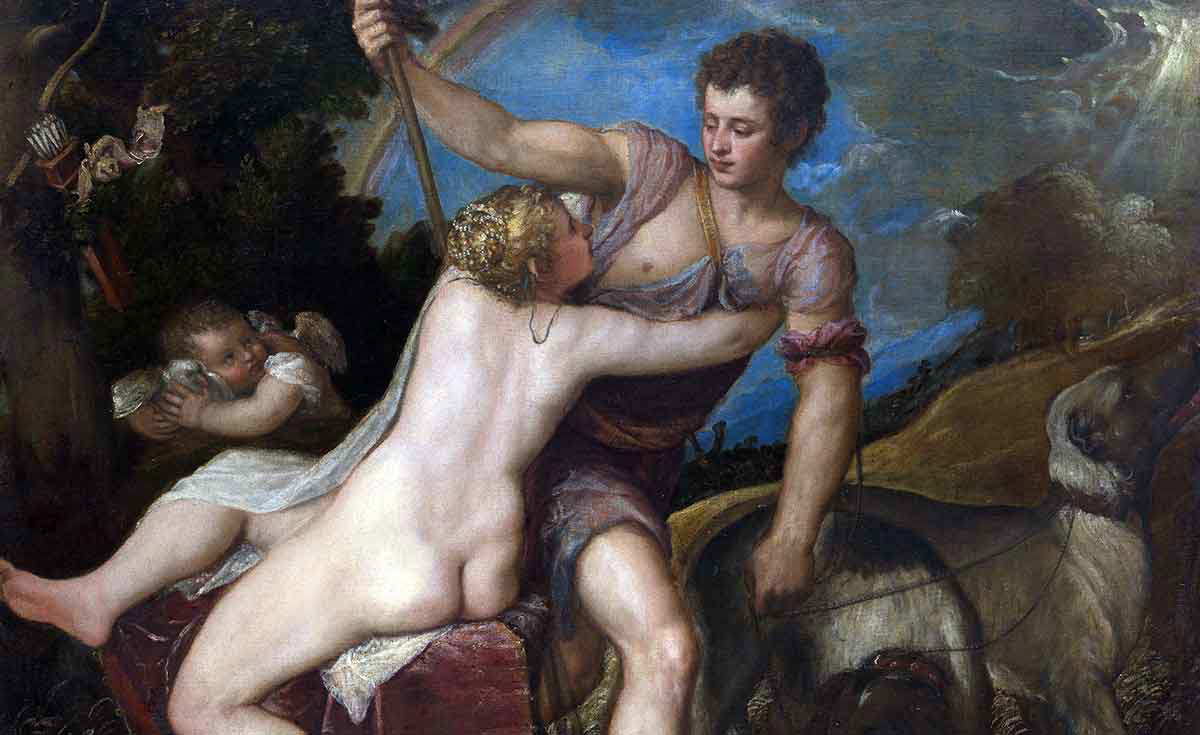 titian venus adonis painting met museum