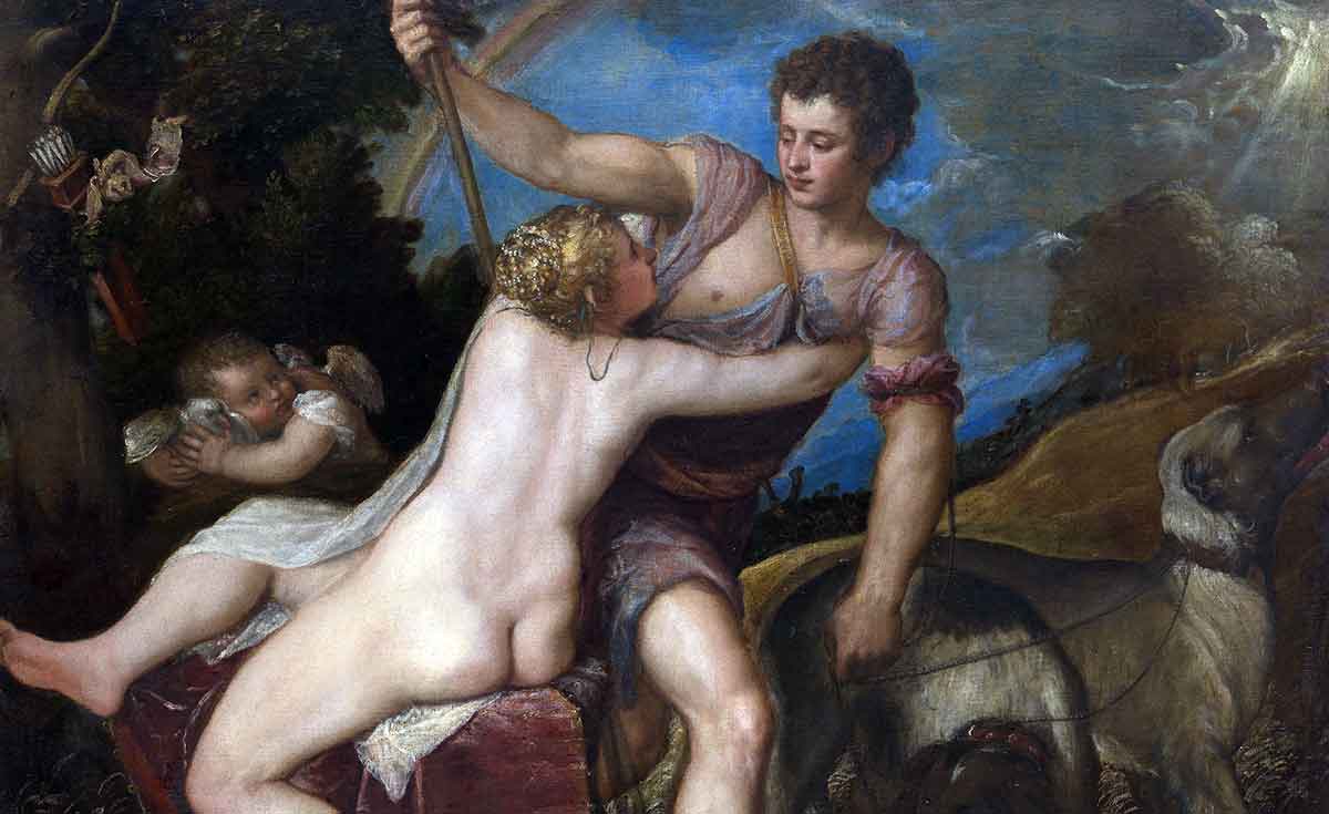 titian venus adonis painting met museum