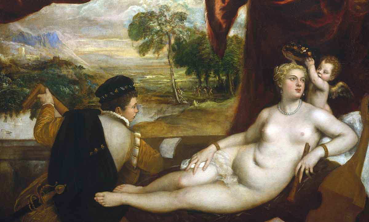 titian venus lute player met museum