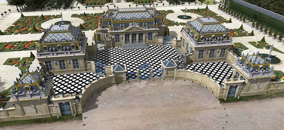trianon de porcelaine 3D reconstruction 2019