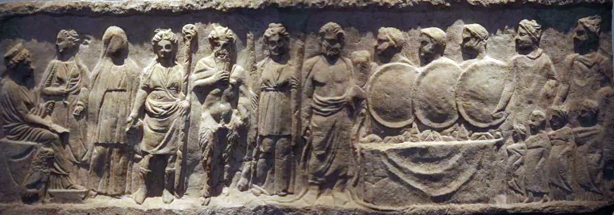 trophonios relief National Archaeological Museum Athens PausaniasProject