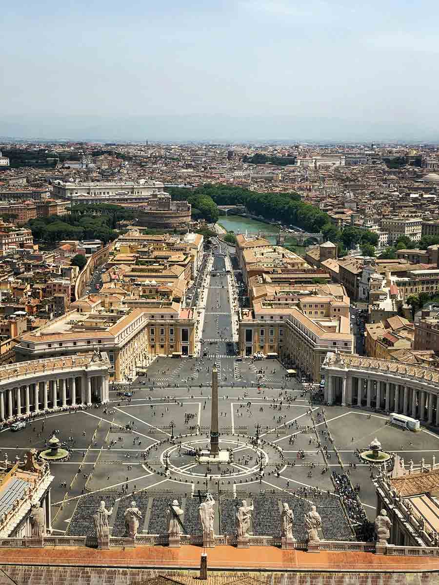 vatican city aerial shot