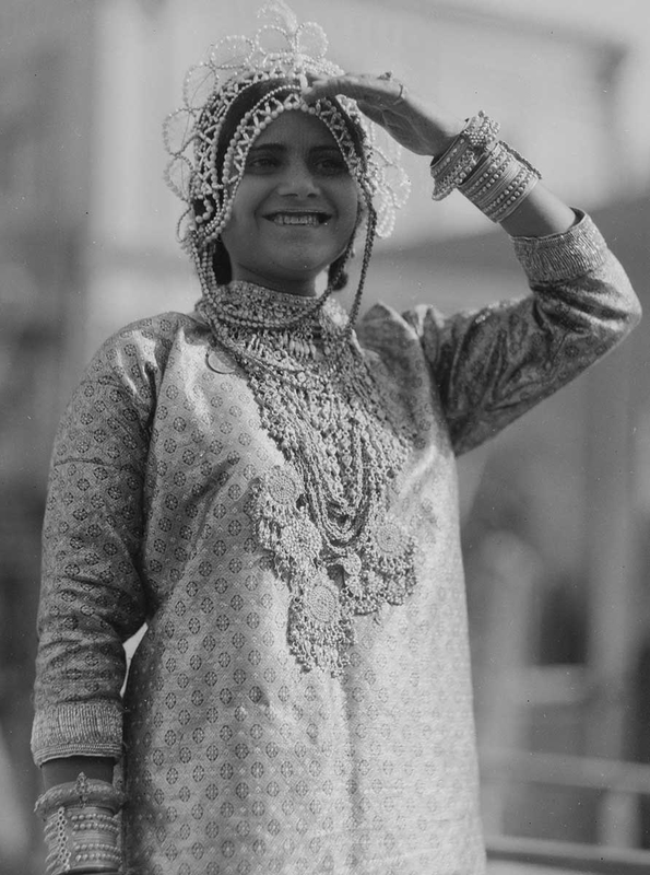 yemenite carnival queen representing-queen esther at purim celebration in tel aviv
