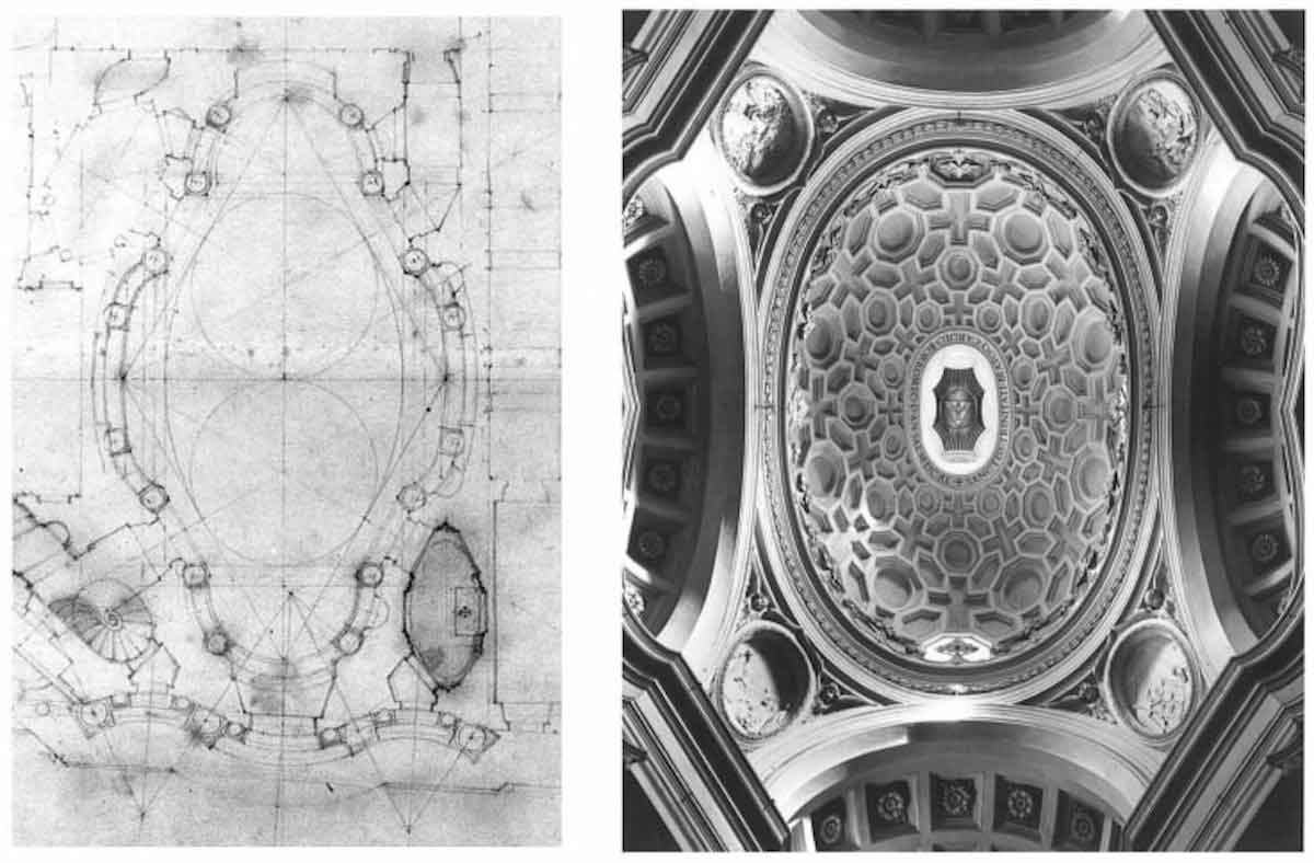 Borromini San Carlo Floor Plan Dome Interior