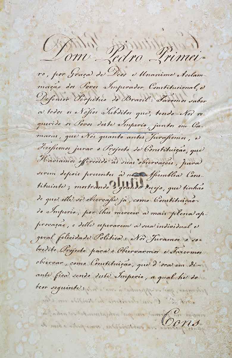 Constitution Brazilian Empire Pedro I 1824