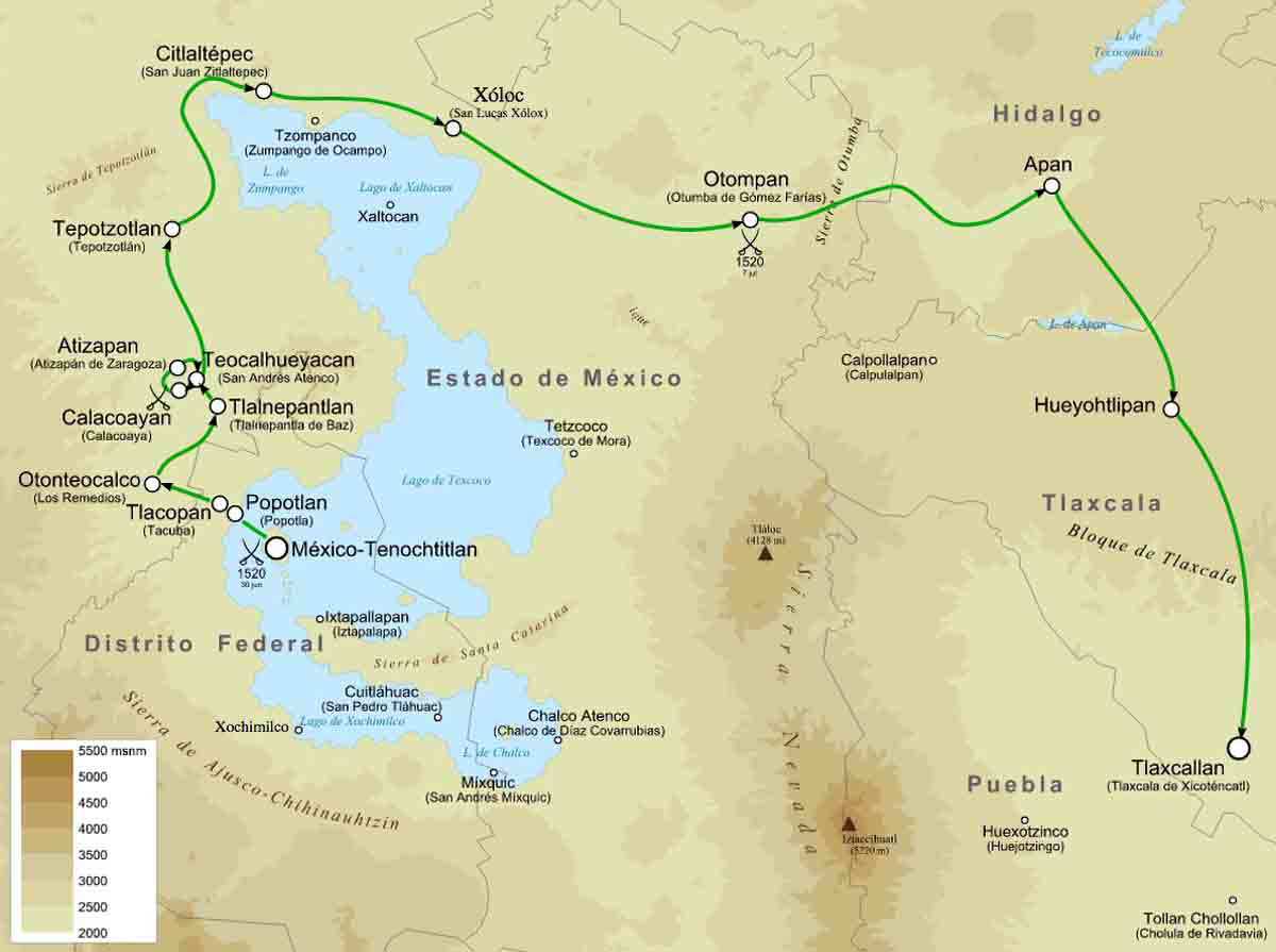 Cortes escape route