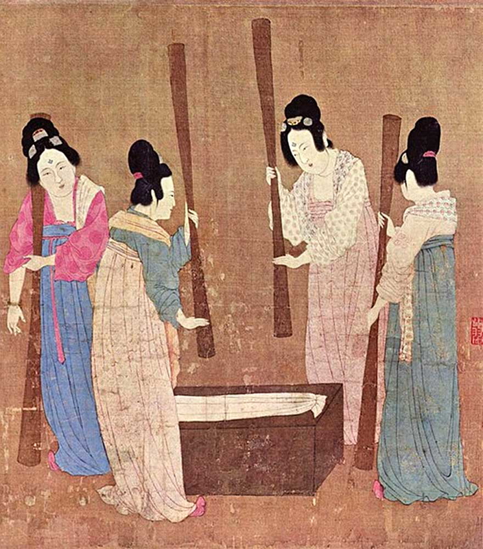 Court ladies silk china