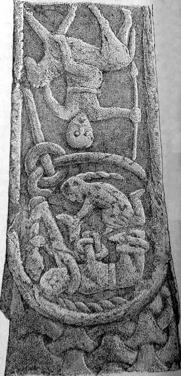 Gosforth Cross Loki Odin