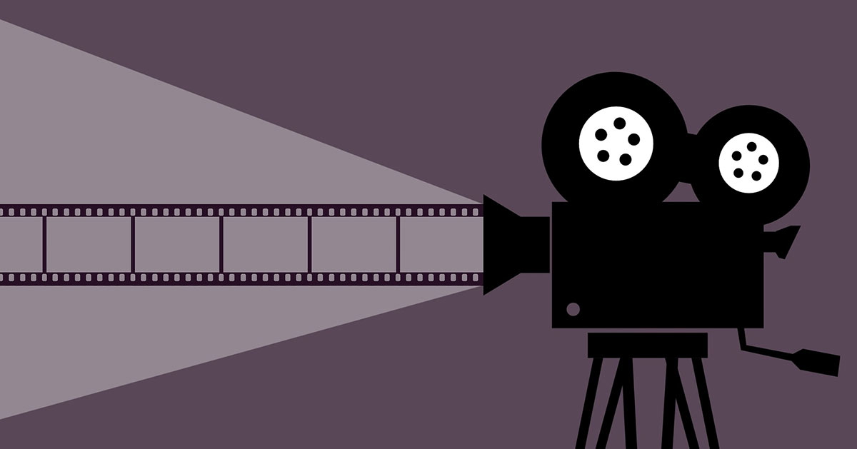 Illustration film camera monochrome