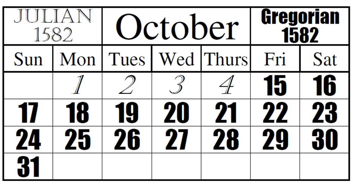 Julian to Gregorian Date Change