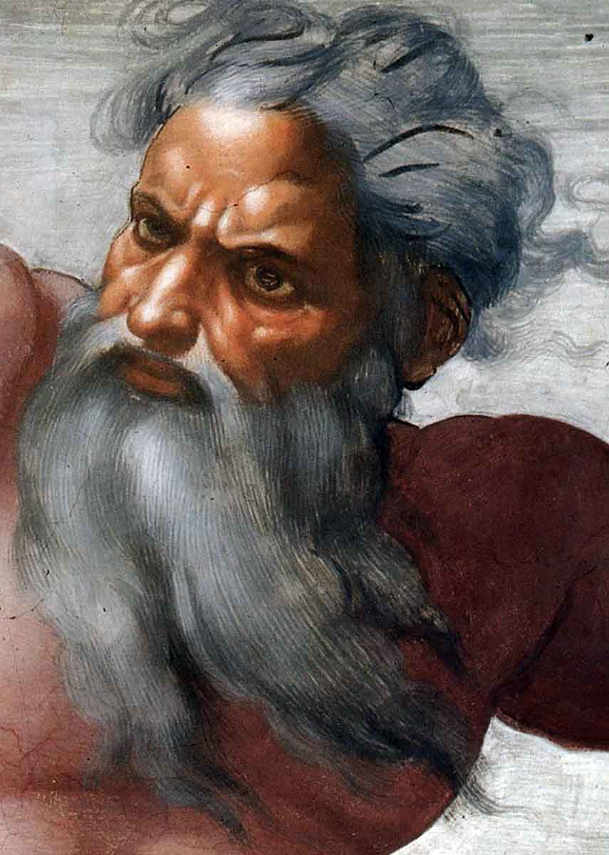 Michelangelo God Face