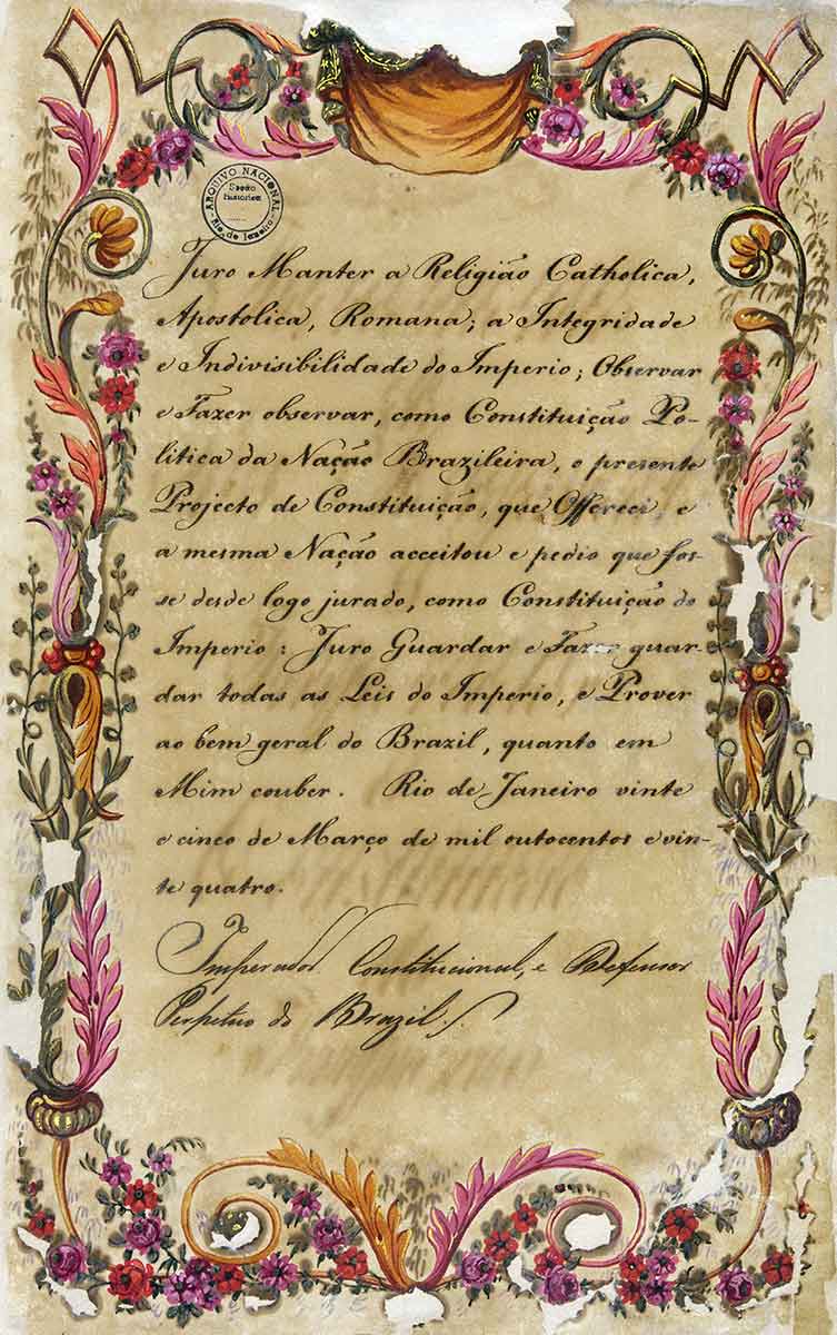 Oath Constitution Pedro I Brazil 1824