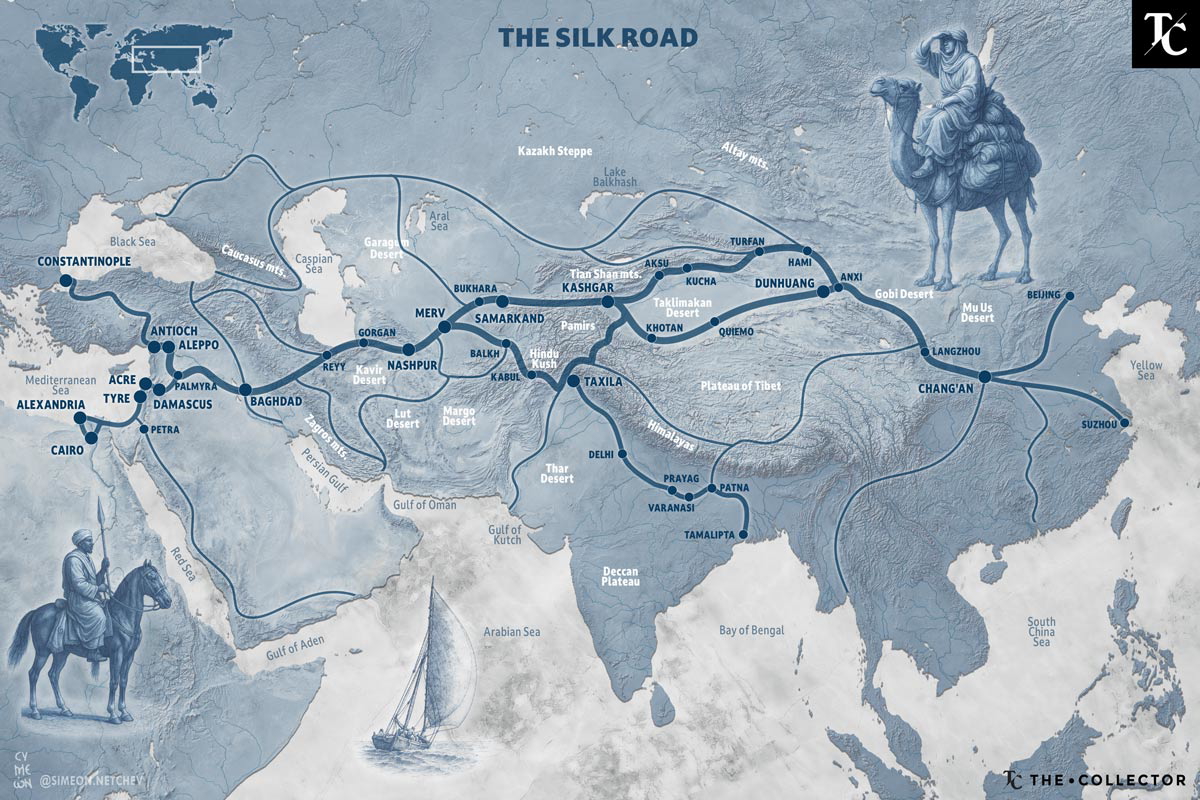 Map of the Silk Road. Source: TheCollector