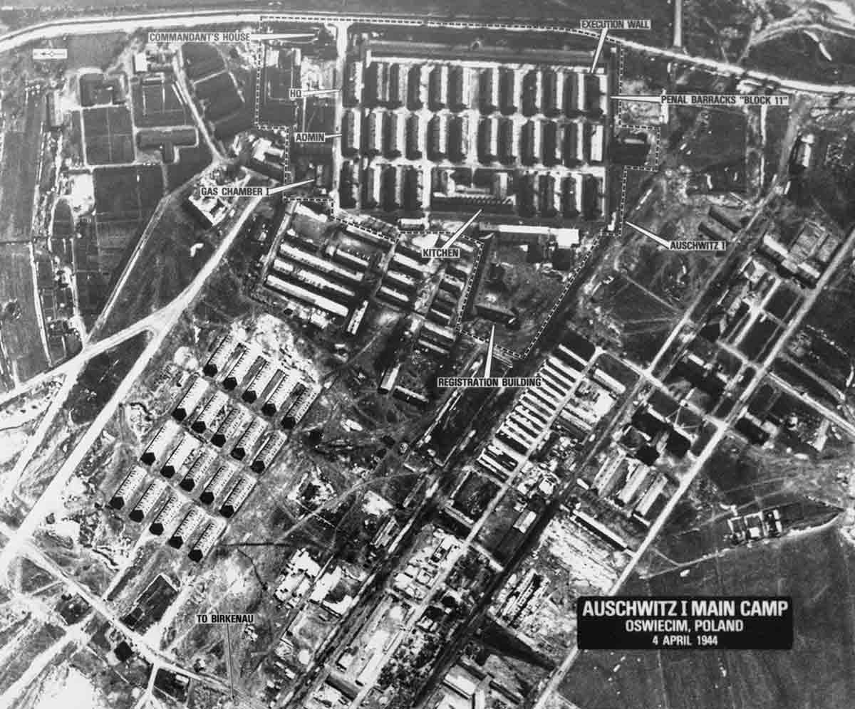 aerial view auschwitz concentration camp