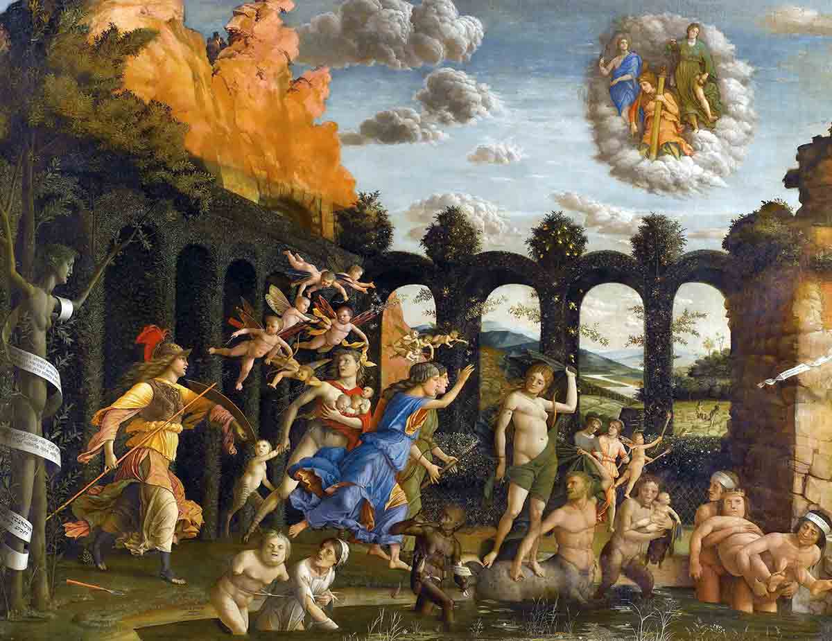 andrea mantegna triumph of virtues painting