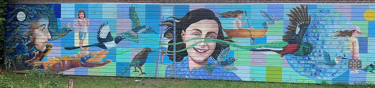 anne frank mural utrecht