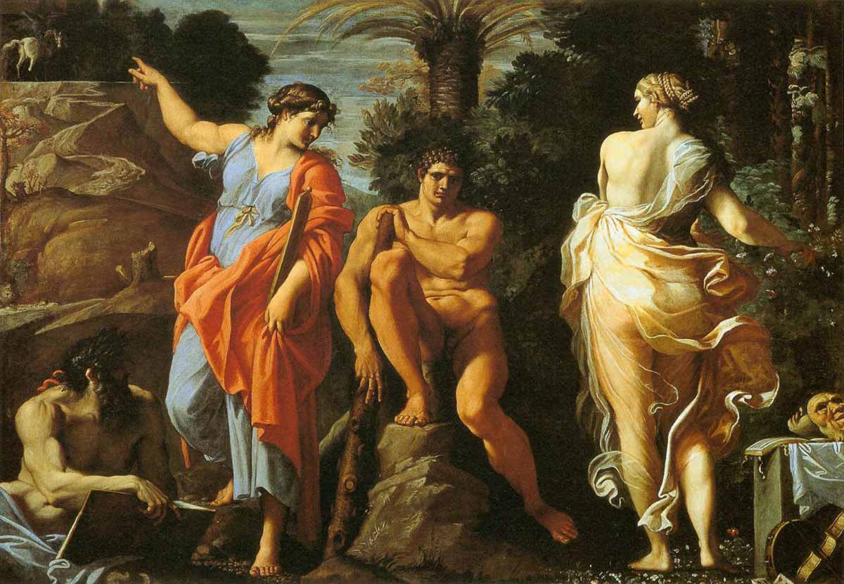 annibale carracci choice hercules painting