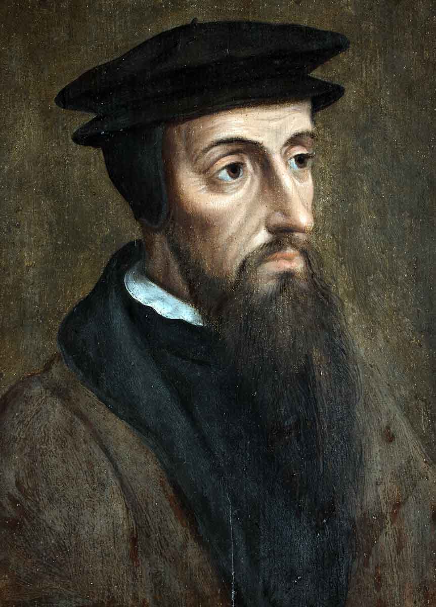 anonymus portrait john calvin painting