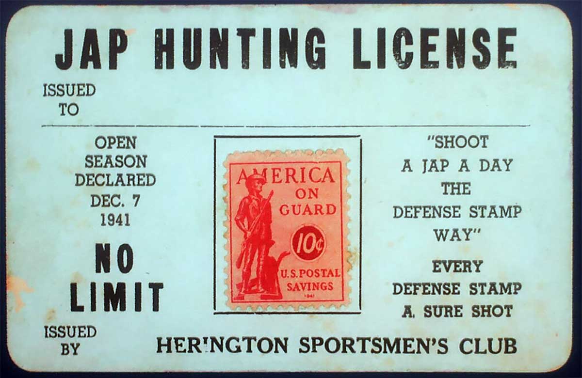 anti japanese propaganda hunting license