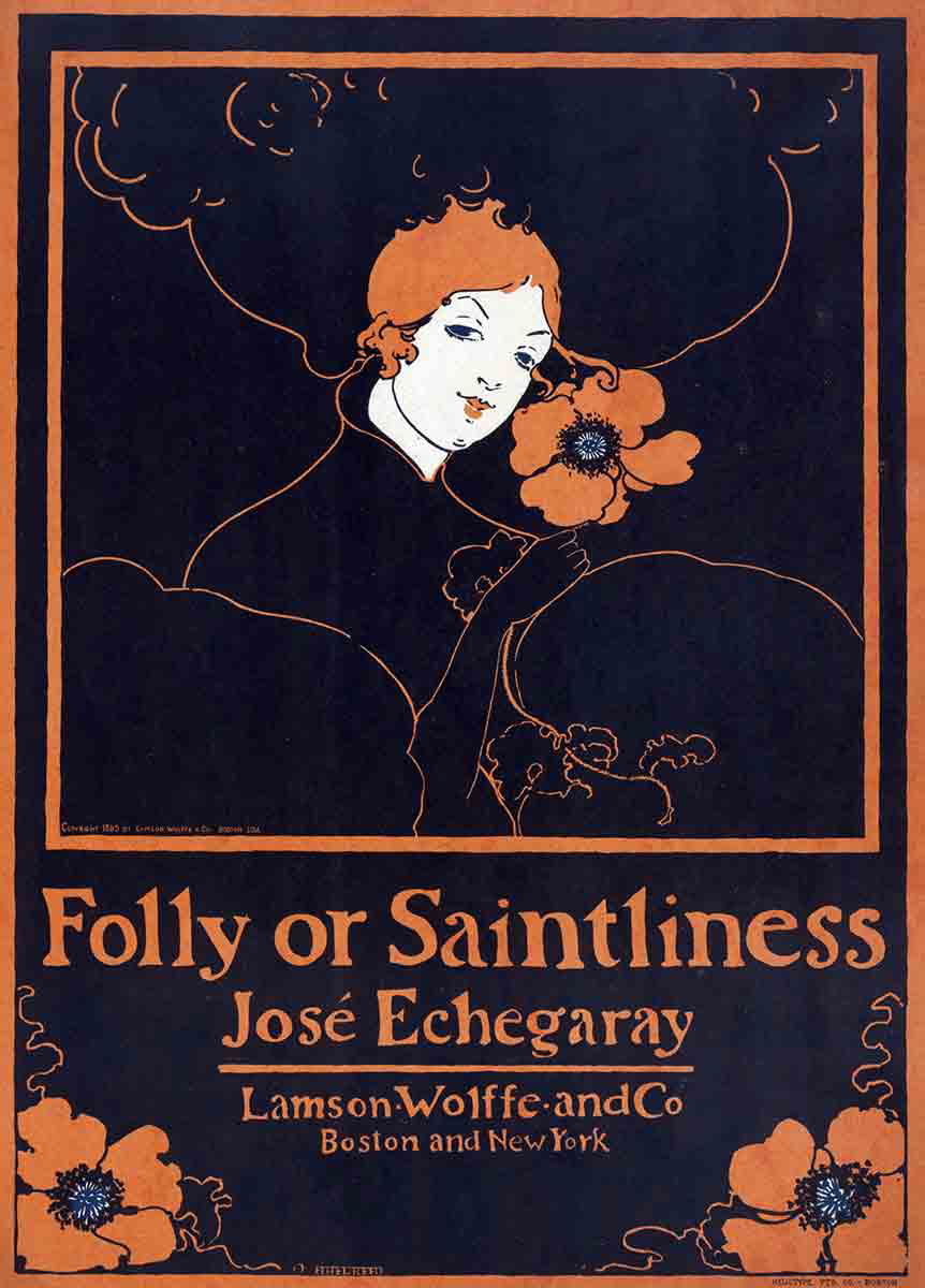 art nouveau ethel reed folly saintliness