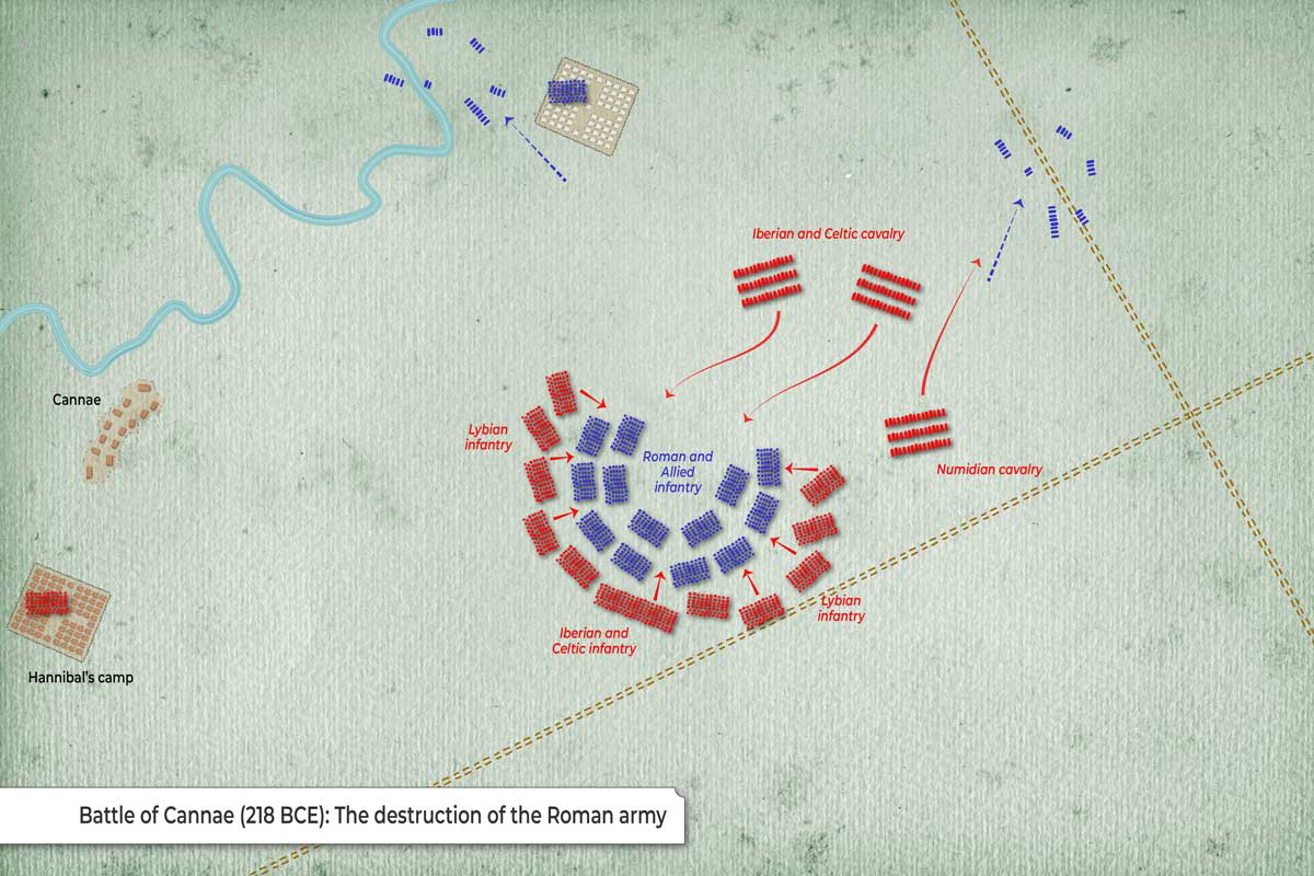 battle of cannae second phase map