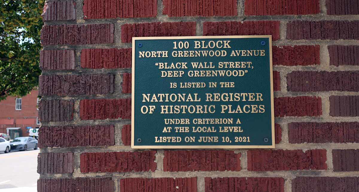 black wall street plaque