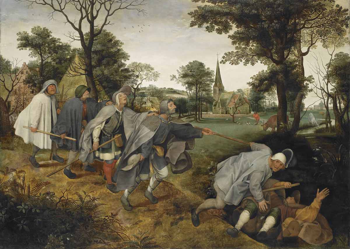 blind leading blind pieter brugel painting