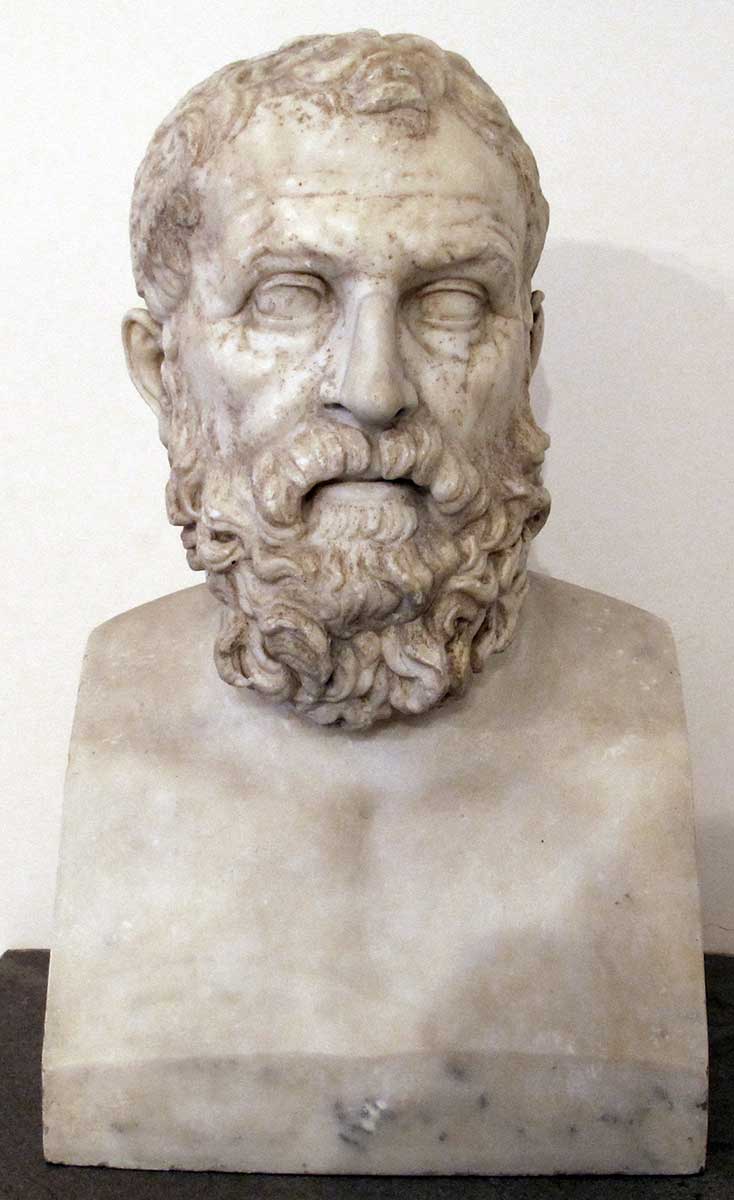 bust solon marble roman