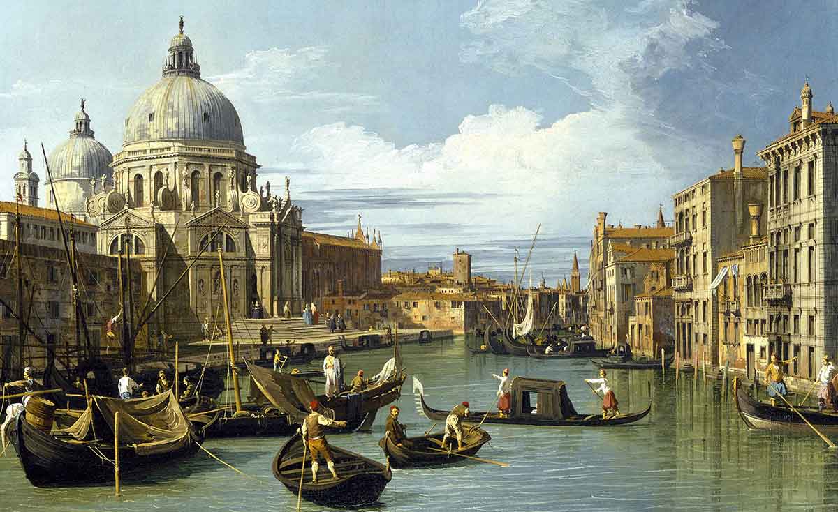 canaletto entrance grand canal painting