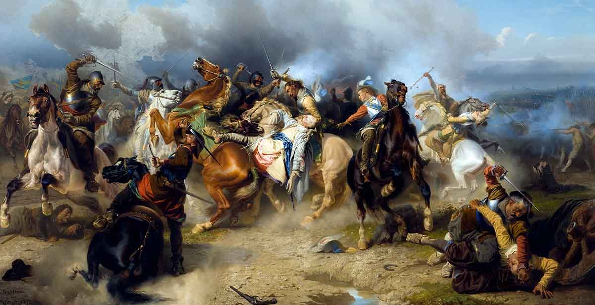 carl wahlbom death of king gustav painting