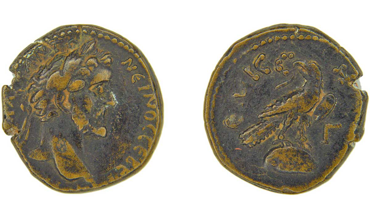 copper coin antoninus pius baetyl britishmuseum