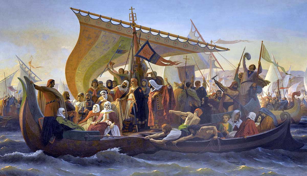 crusaders bosphore painting