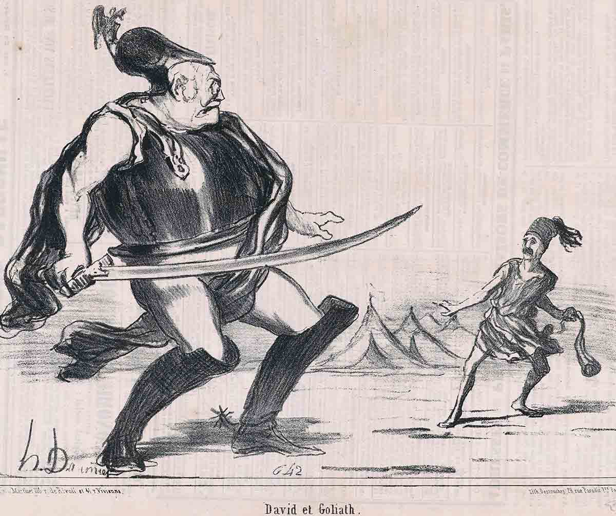 daumier david and goliath sketch