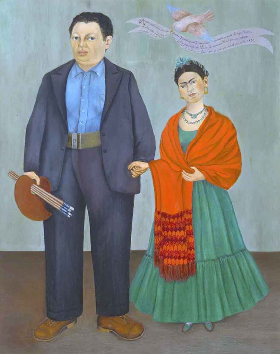 diego rivera frida kahlo 1931 wedding portrait