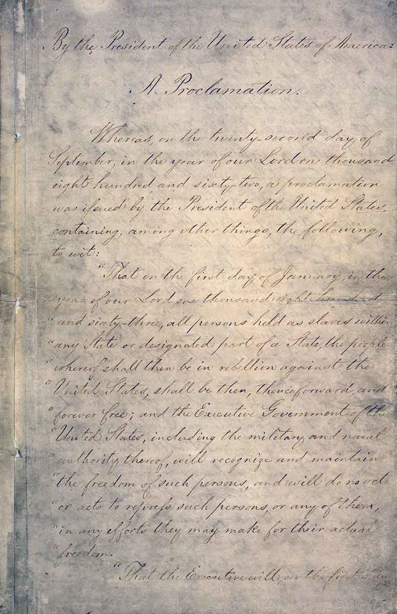 emancipation proclamation 1862