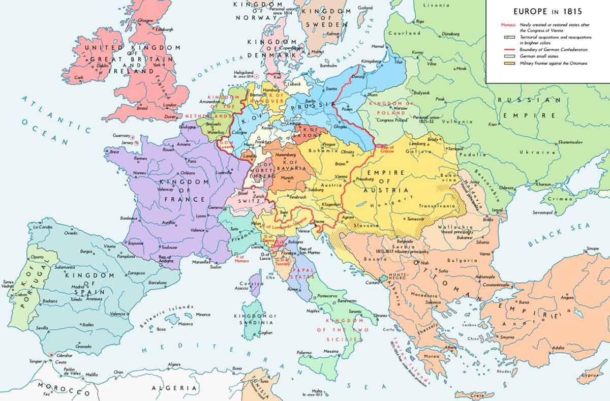 europe congress of vienna map