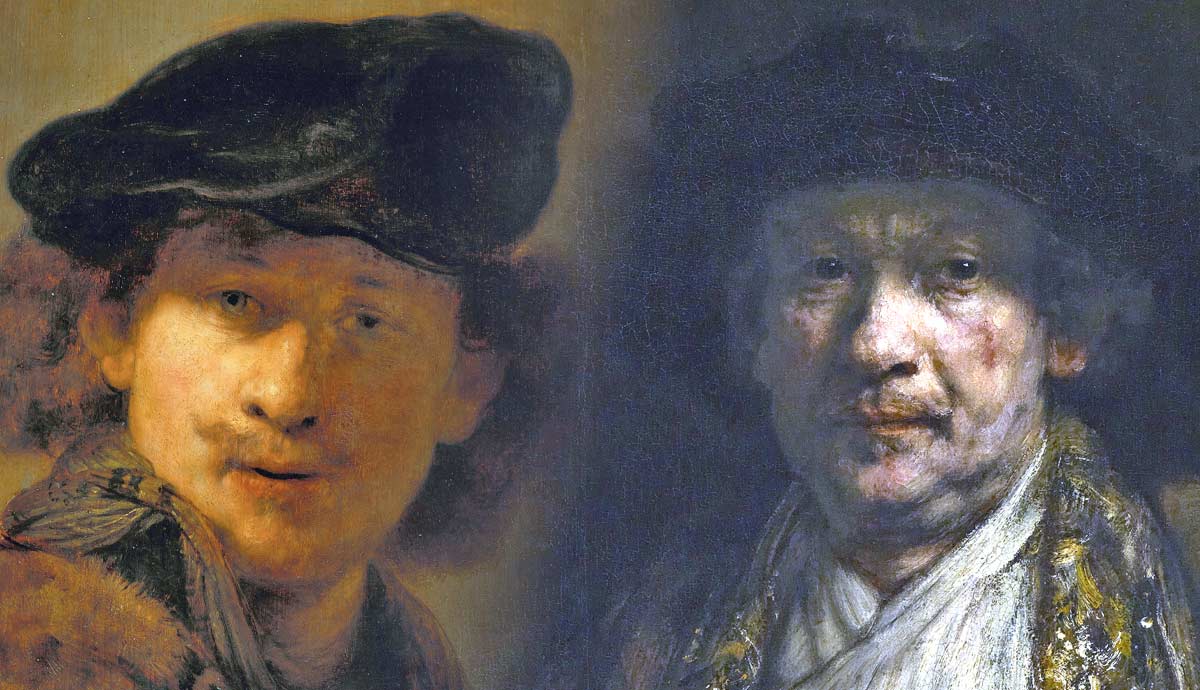 evolution rembrandt art light shade