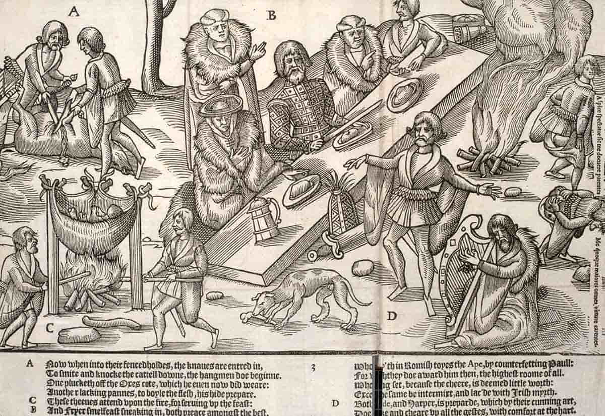 gaelic chief feasting image ireland