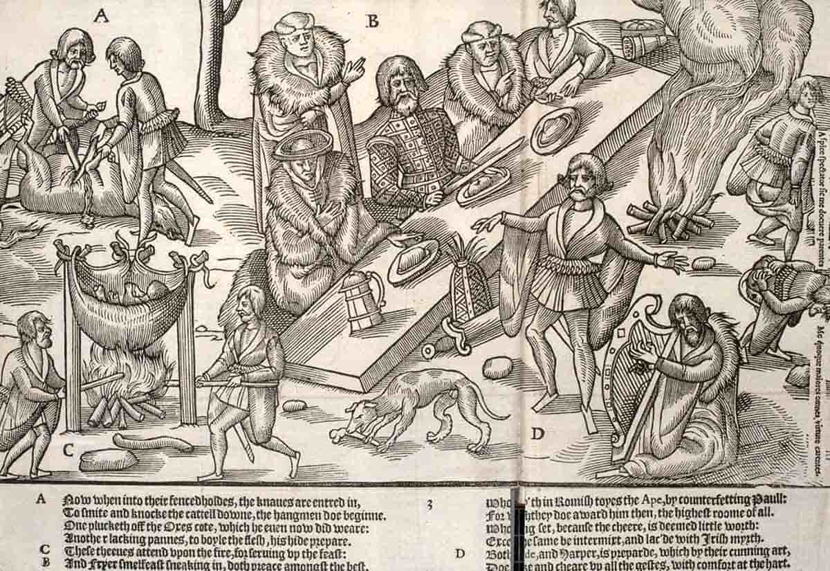 gaelic chief feasting image ireland