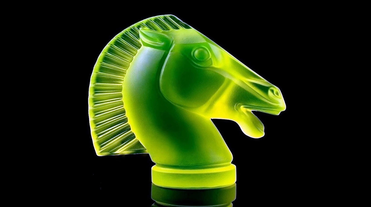 glass art hoffmann horse sculpture