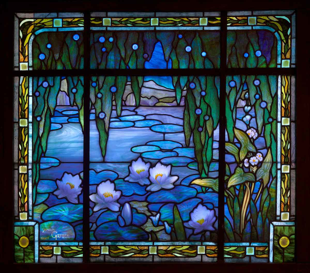 jacques gruber lily pond window