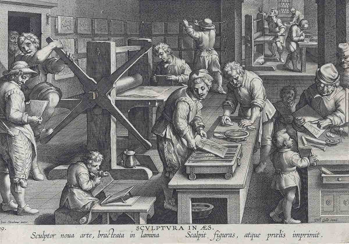jan collaert invention engraving
