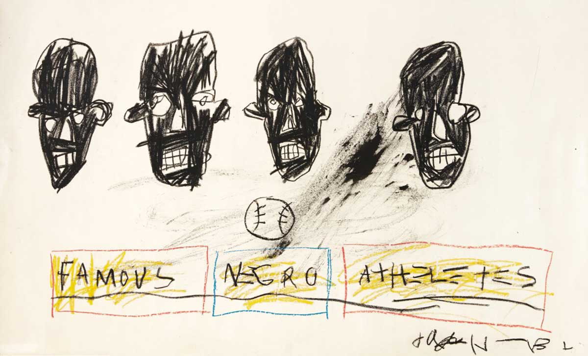 jean michel basquiat art athletes painting