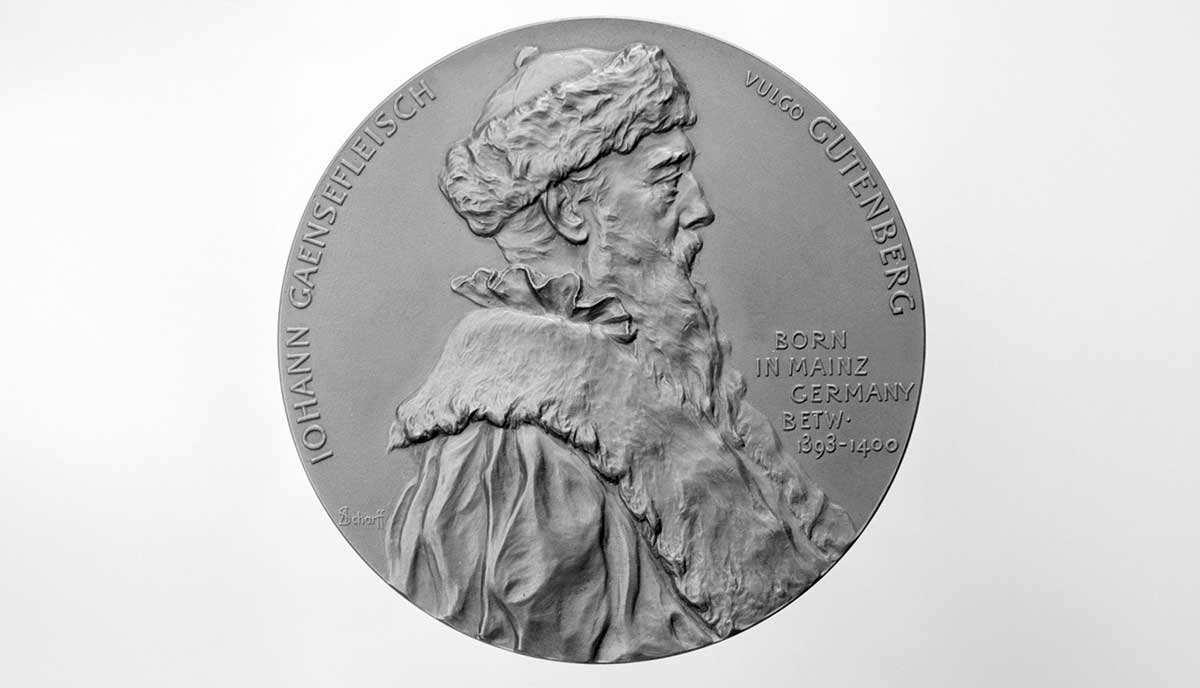 johannes gutenberg schraff medal