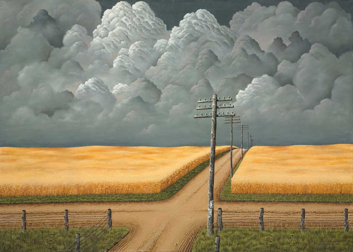 john rogers cox gray and gold painting