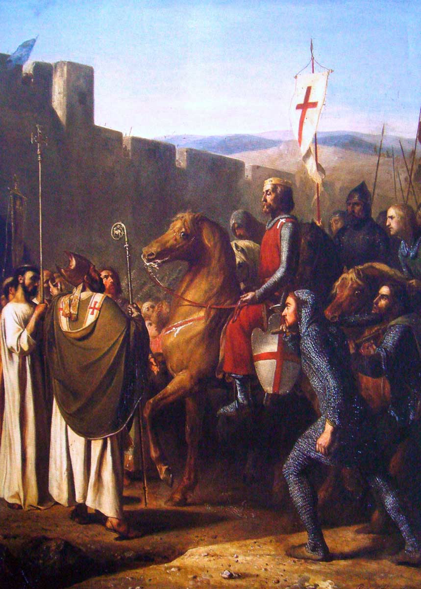 joseph nicolas robert fleury baldwin of boulogne entering edessa painting