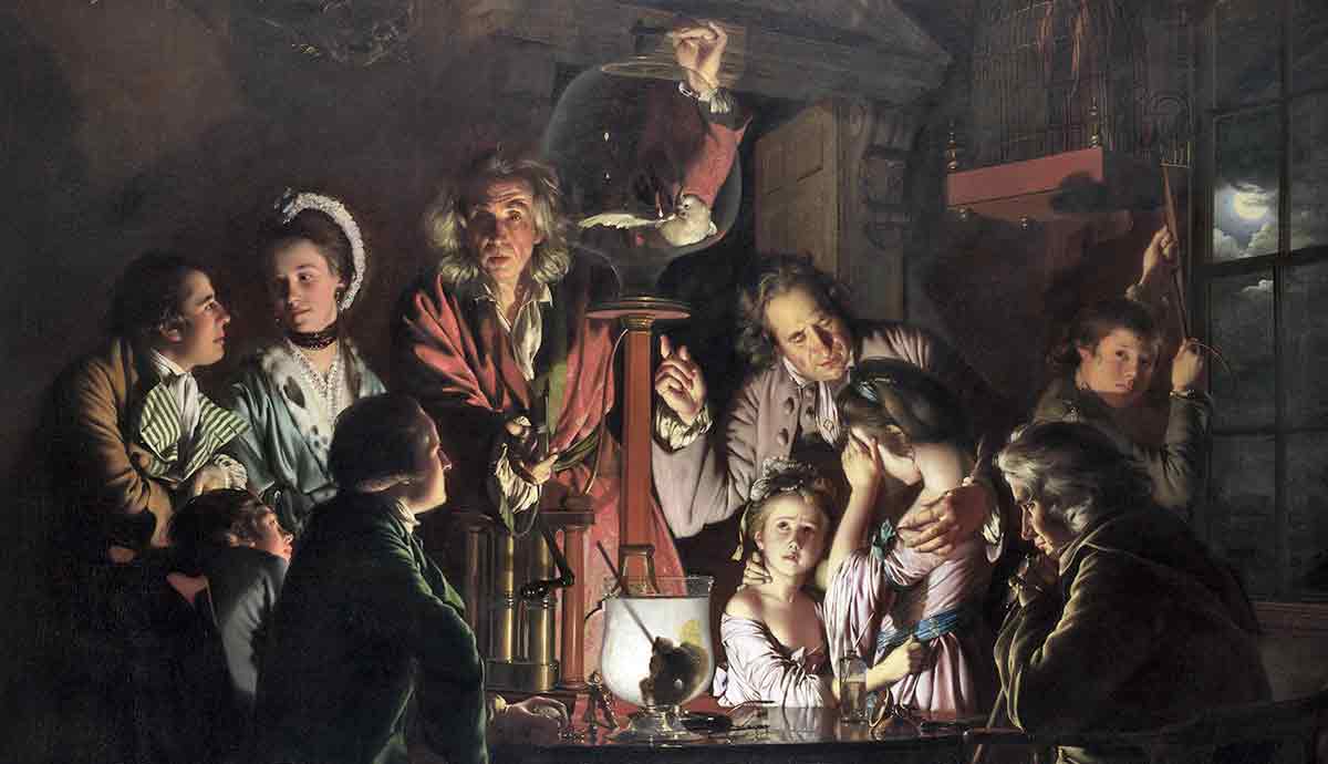 joseph wright derby experiment on bird painting