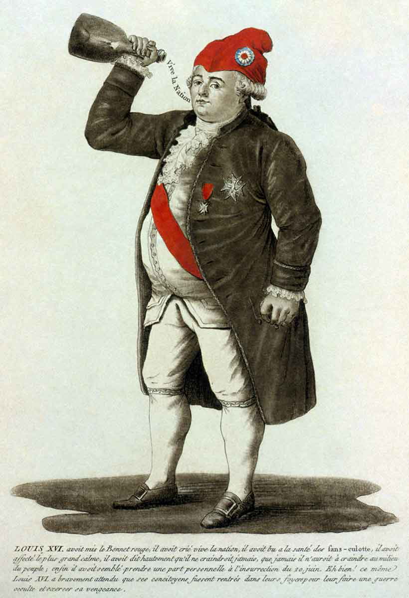 king louis xvi cartoon sans culottes