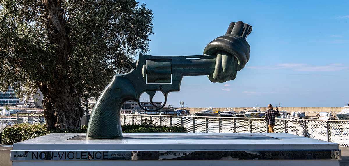 knotted gun ahimsa