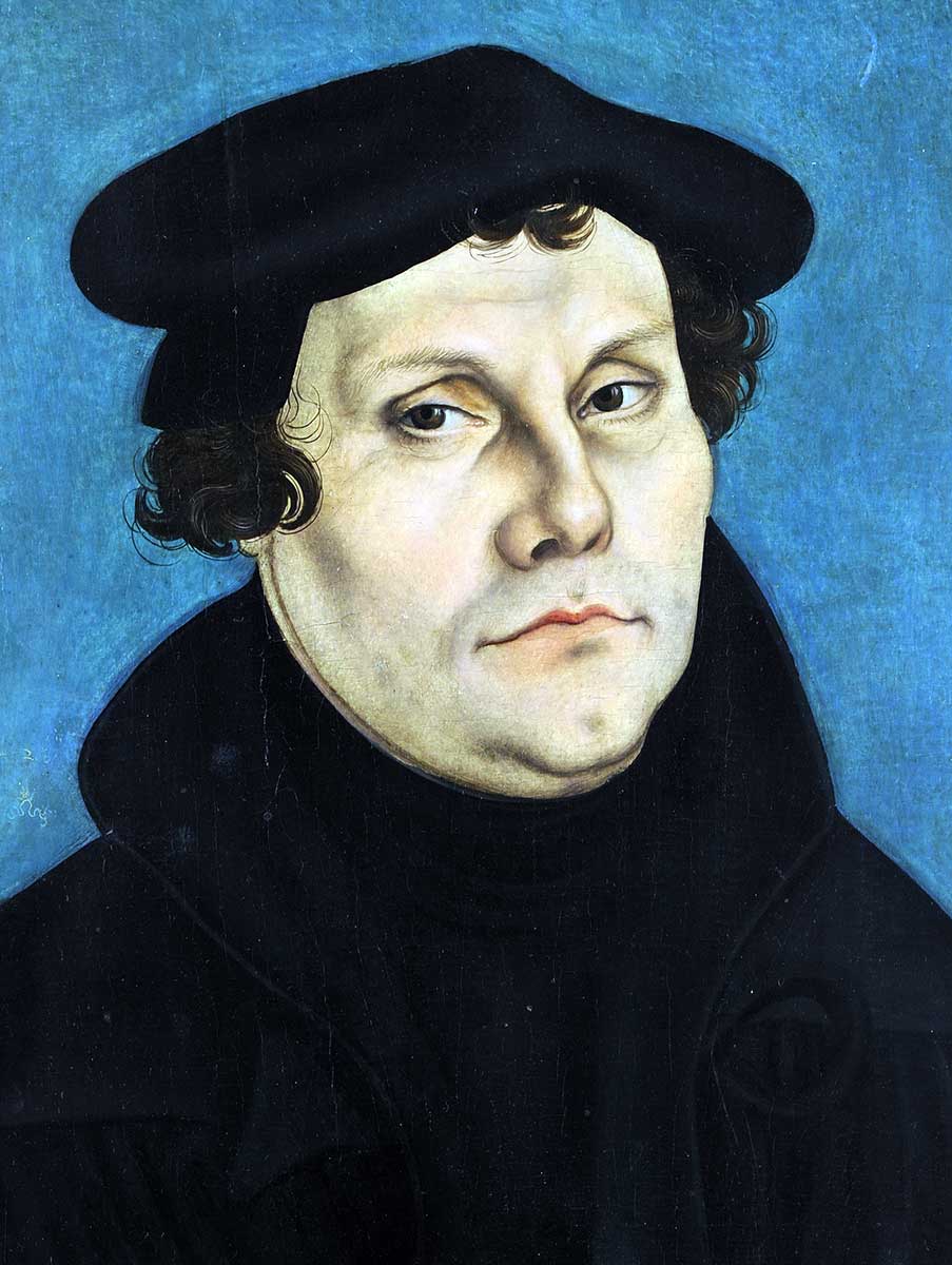 lucas cranach elder portrait martin luther painting